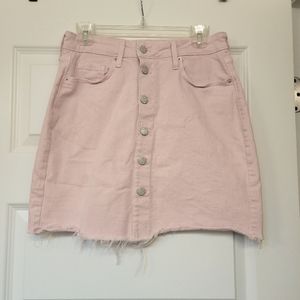 Pink Denim Skirt